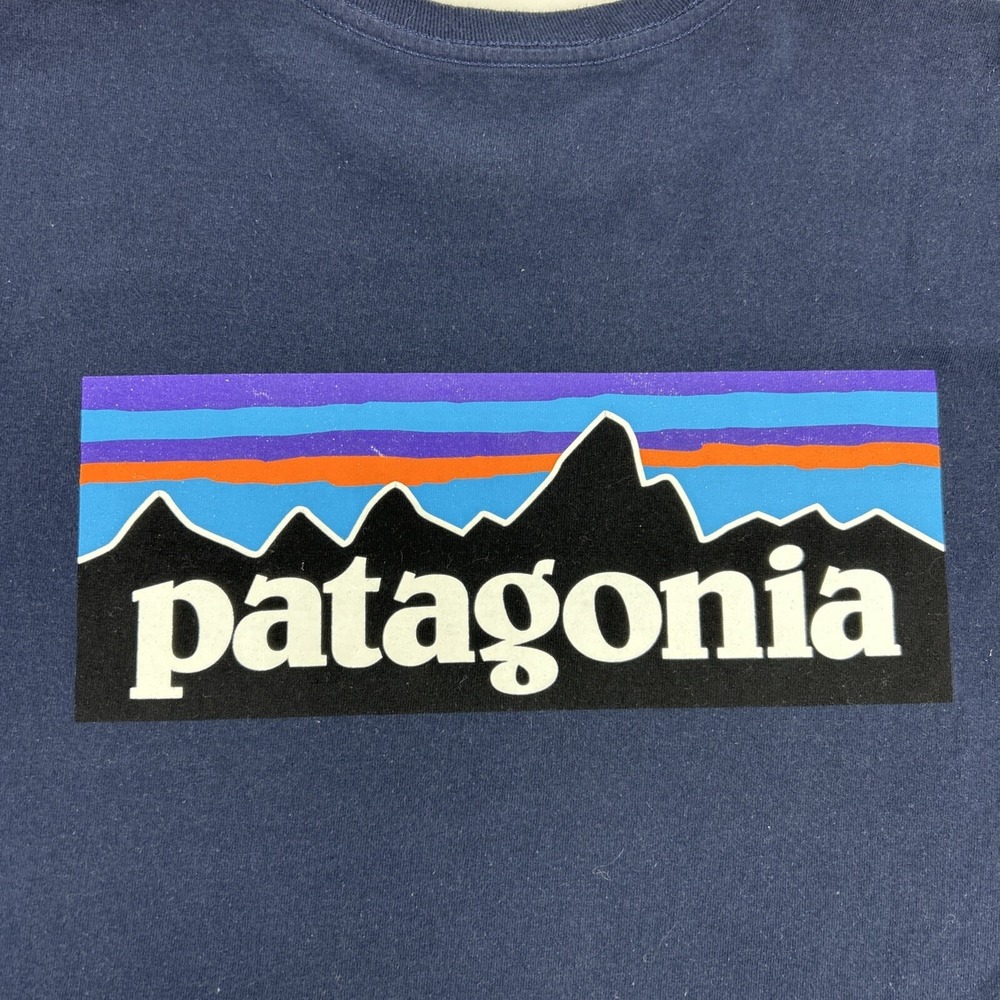 Patagonia Shirt Men's L Blue Long Sleeve Crew Neck Responsibili-Tee